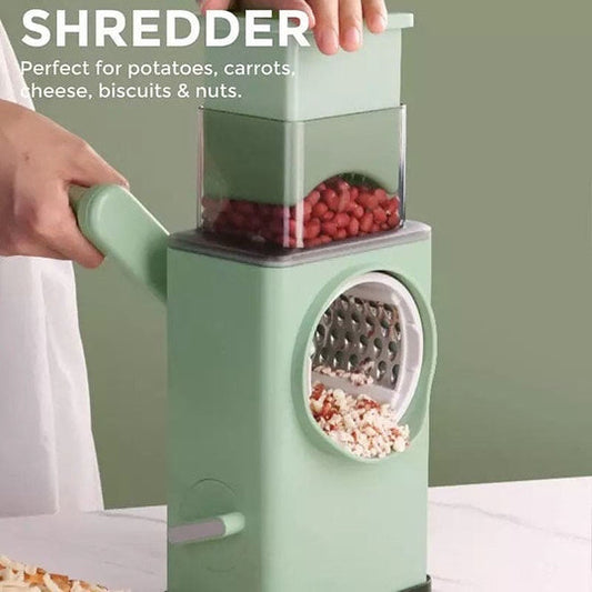 3-in-1 Rotary Drum Vegetable Slicer & Manual Cheese Grater