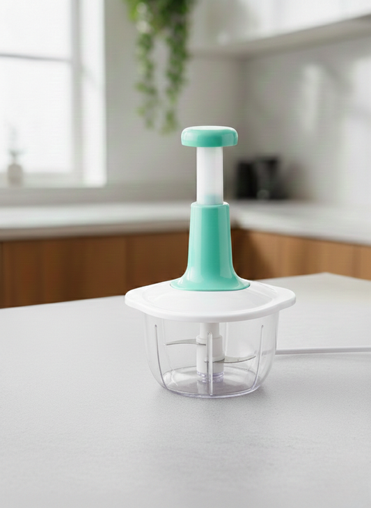 2L Manual Hand-Push Food Processor & Vegetable Chopper