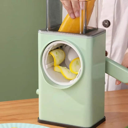 3-in-1 Rotary Drum Vegetable Slicer & Manual Cheese Grater