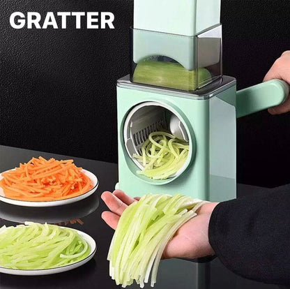 3-in-1 Rotary Drum Vegetable Slicer & Manual Cheese Grater
